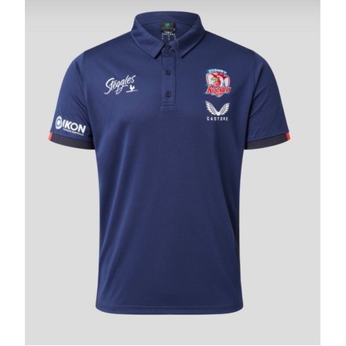 Sydney Roosters NRL Castore Media Polo Sizes Small & Medium! T3