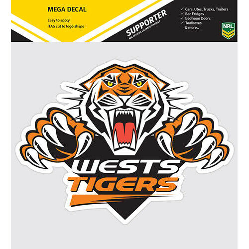 Wests Tigers Official NRL iTag UV Car Mega Large Decal Sticker (24 cm)