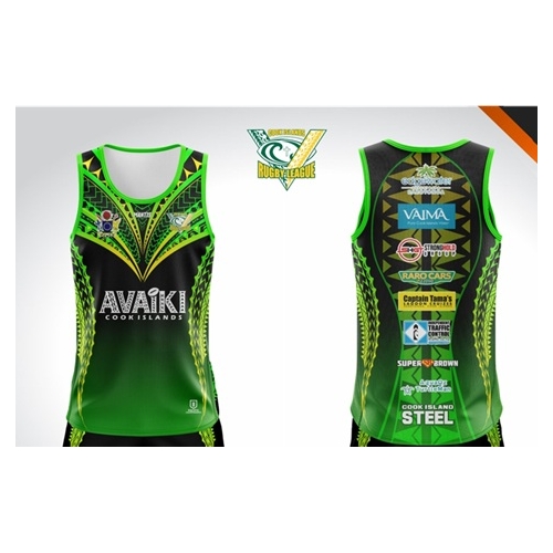 Cook Islands 2025/26 Rugby League Training Singlet Sizes S-5XL! In Stock