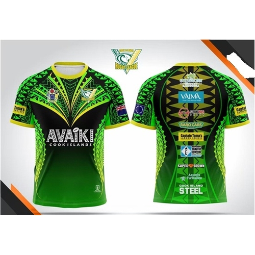 Cook Islands 2025/26 Rugby League Training T Shirt Sizes S-5XL! In Stock!