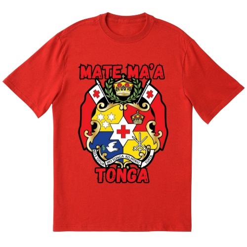Tonga Rugby League Mate Maá Tonga Crest Shirt Kids Toddlers Sizes 2-6!