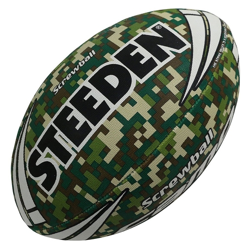 Digital Camo Screwball NRL Steeden Rugby League Football Size 5!