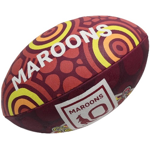 First Nations Queensland Maroons QLD State Of Origin Steeden Football Size 11 Inches!