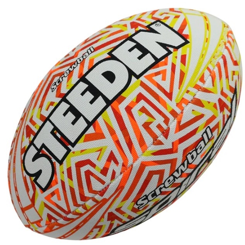 Fire Spiral Screwball NRL Steeden Rugby League Football Size 5!