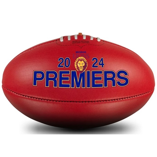 Brisbane Lions AFL Split Leather Premiers Sherrin Football Size 5!