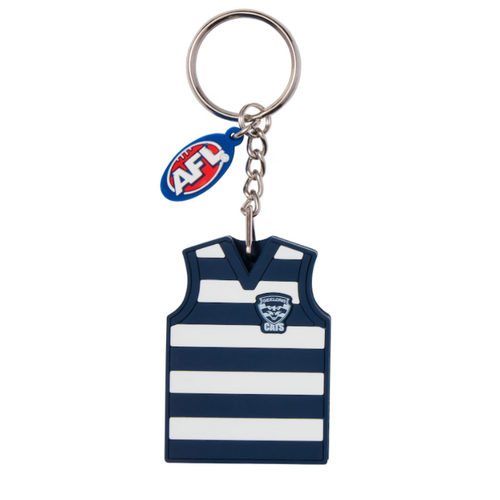 Official Geelong Cats 3D AFL Team Guernsey Scented Keyring Keychain