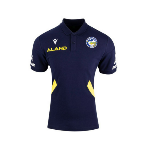Parramatta Eels NRL Macron Navy Travel Polo Sizes S-5XL! T3