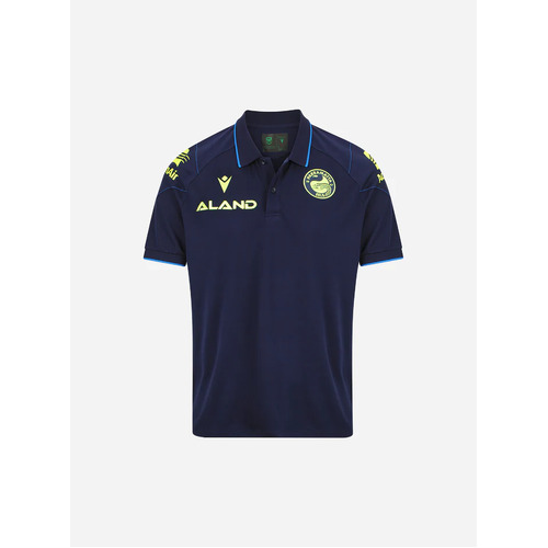 Parramatta Eels NRL Macron Navy Players Travel Polo Sizes S-5XL! T4