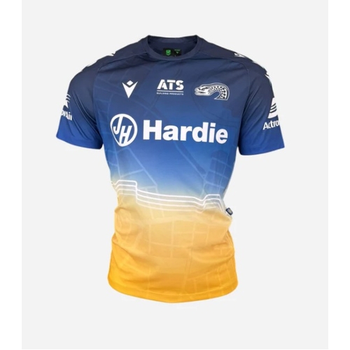 Parramatta Eels NRL 2026 Macron Players Run Out Shirt Sizes S-5XL!