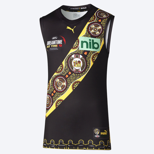 Richmond Tigers AFL Puma Indigenous Dreamtime Guernsey Sizes S-5XL! T2