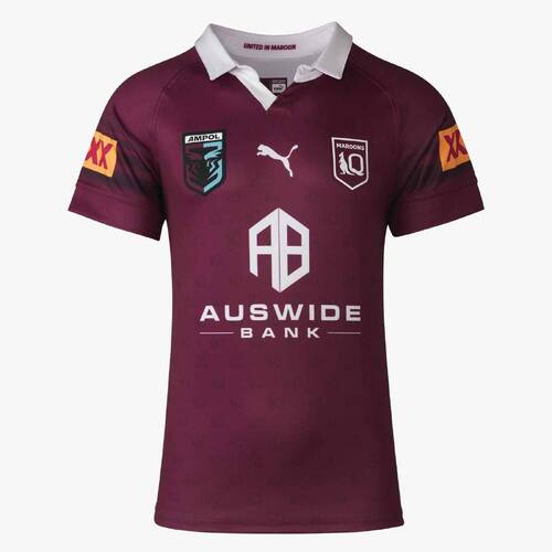 Queensland Maroons QLD Puma State Of Origin Home Jersey Youth Sizes YXS-YXL! T3
