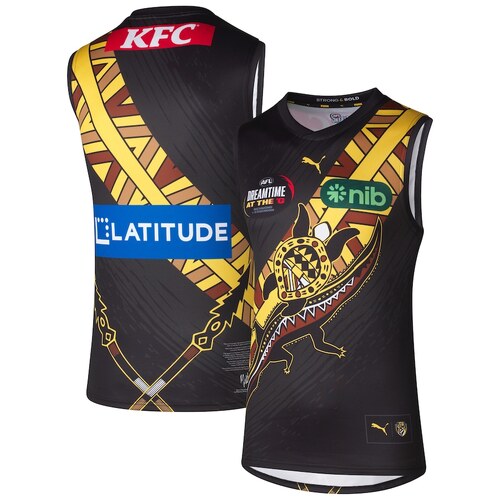 Richmond Tigers AFL Puma Indigenous Dreamtime Guernsey Sizes Kids YXS-YXL! T4