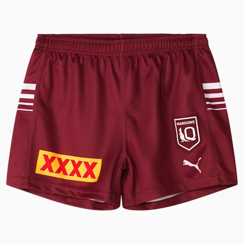 Queensland Maroons QRL Puma Players Home Shorts Sizes S-6XL! T4