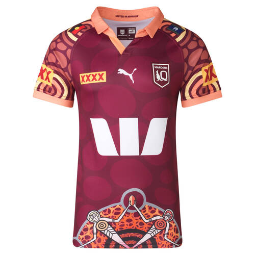 Queensland Maroons QRL Puma Indigenous Jersey Sizes S-6XL! T4