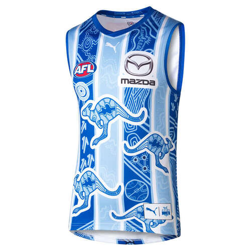 North Melbourne Kangaroos AFL Puma Indigenous Guernsey Sizes S-3XL! T4