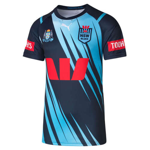 NSW Blues Puma State Of Origin Captains Run Jersey Mens Sizes S-3XL! T4