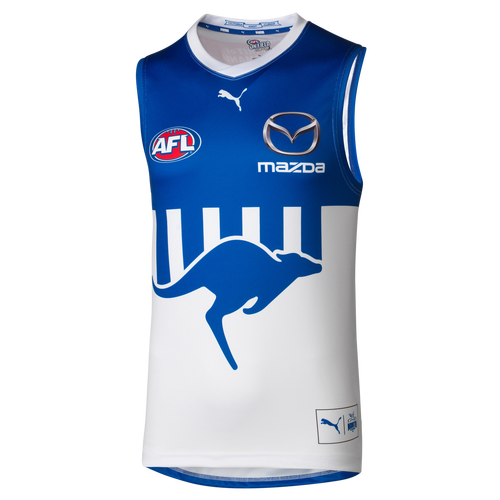 North Melbourne Kangaroos AFL Puma 2025 Away Guernsey Sizes S-3XL!