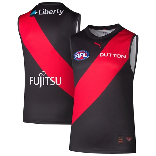 Essendon Bombers AFL 2025 Puma Home Guernsey Kids Youth Sizes 8-14!