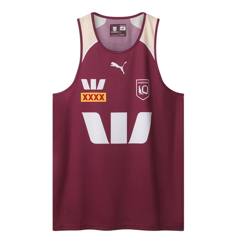 Queensland Maroons 2026 QRL Puma Training Singlet Sizes S-2XL!