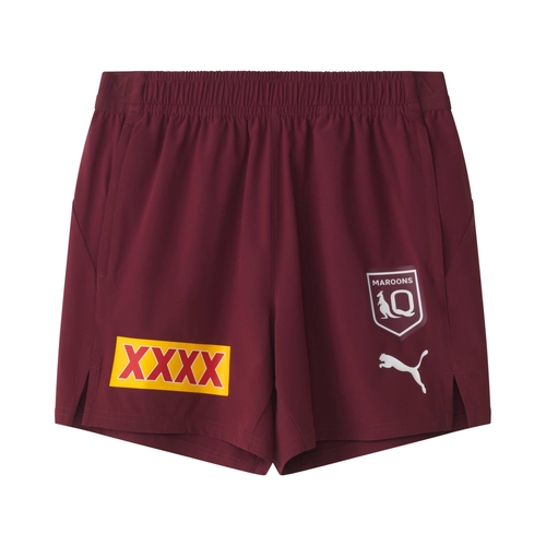 Queensland Maroons 2026 QRL Puma Burgundy Training Shorts Sizes S-4XL!