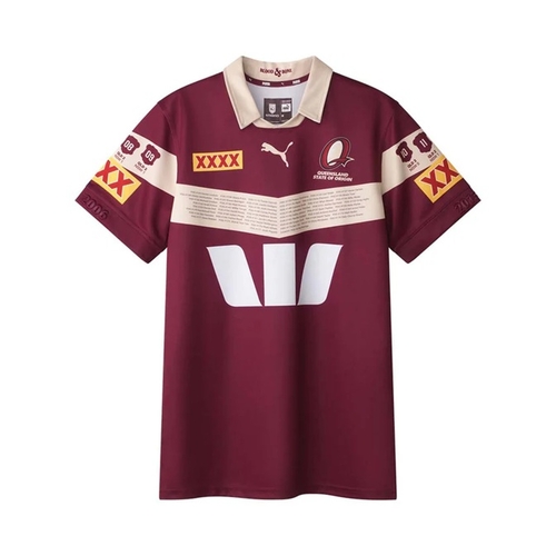 Queensland Maroons 2026 QRL Puma Captains Run Jersey Sizes S-6XL!
