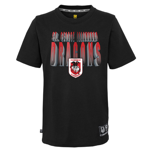 St George Ill Dragons NRL Outerstuff Logo Wordmark Shirt Size S-2XL! S4