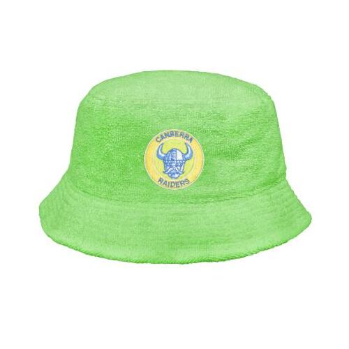 Canberra Raiders NRL Green Machine Outer Terry Bucket Hat Cap!