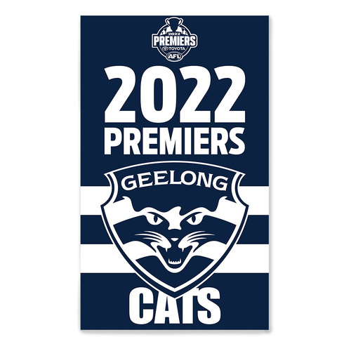 Geelong Cats AFL 2022 Premiers Cape Wall Flag 90 x 150cm! Ltd Ed