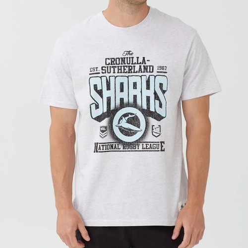 Cronulla Sharks NRL 2022 Cotton On Vintage Tee T Shirt S-2XL!