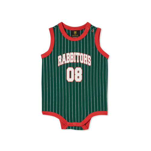 South Syd Rabbitohs NRL Hanson Baby Romper Suit Toddlers 6 months -18 months!