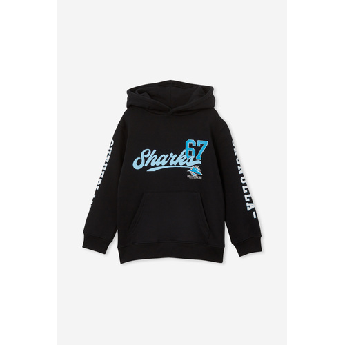 Cronulla Sharks NRL Sleeve Print Hoody Kids Sizes 6-14! S4