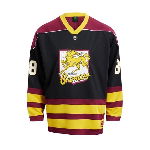 Brisbane Broncos NRL Long Sleeve Hockey Jersey Sizes XS-5XL!
