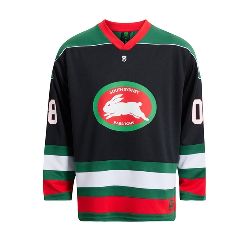 South Sydney Rabbitohs NRL Long Sleeve Hockey Jersey S-5XL!