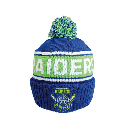 Canberra Raiders NRL Embroidered Striker Pom Pom Beanie!