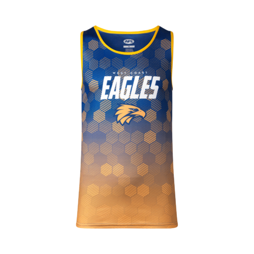 West Coast Eagles AFL PlayCorp Premium Training Singlet Sizes S-7XL! S22