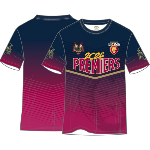Brisbane Lions 2024 AFL Premiers Sublimated Shirt Sizes S-3XL P3! 