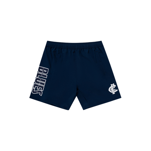 Carlton Blues AFL Performance Training Shorts Sizes S-5XL! S4