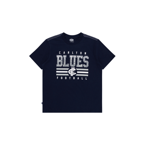 Carlton Blues AFL Youth Sketch T-Shirt Sizes 8-16! T4