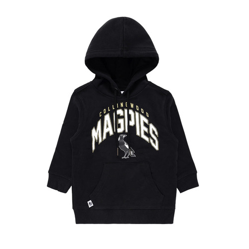 Collingwood Magpies AFL Youth Team Crest Hoody Kids Sizes 8-16! T3