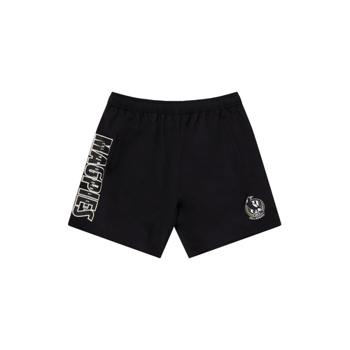 Collingwood Magpies AFL Performance Training Shorts Sizes S-5XL! S4