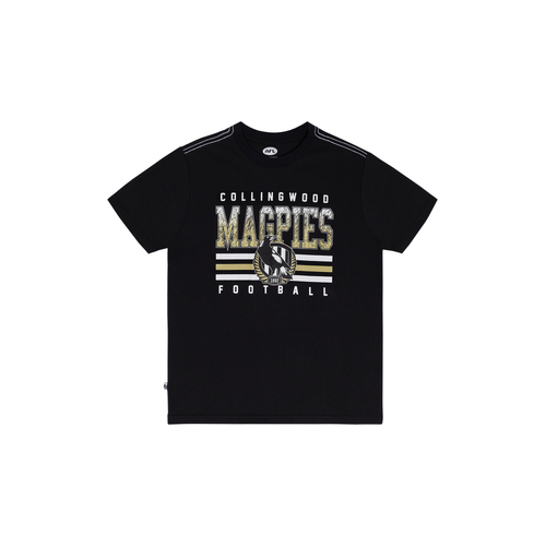 Collingwood Magpies AFL Youth Kids Sketch T-Shirt Sizes 8-16! T4