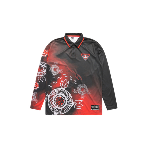 Essendon Bombers AFL Indigenous L/S Training Polo Sizes S-5XL! S3