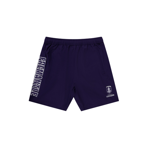 Fremantle Dockers AFL Performance Training Shorts Sizes S-5XL! S4