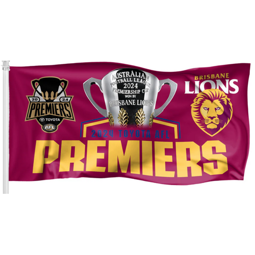 Brisbane Lions AFL 2024 Premiers Pole Flag P2! 