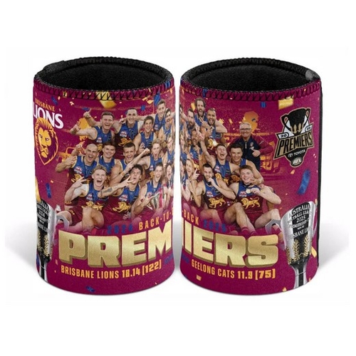 Brisbane Lions AFL 2025 Premiers Celebration Photo Stubby Holder Can Cooler P2! In Stock!
