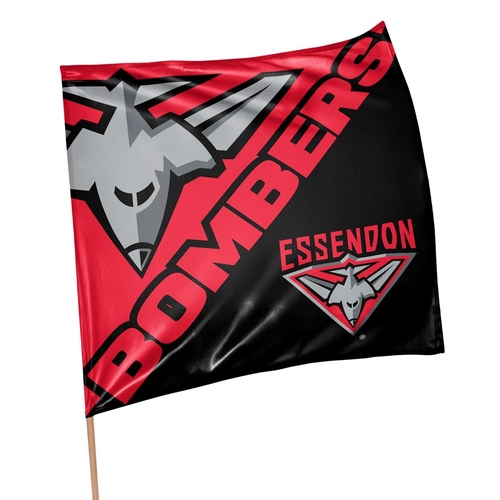 Official AFL Essendon Bombers Game Day Large Flag 70 x 70 cm (NO STICK/FLAG POLE)