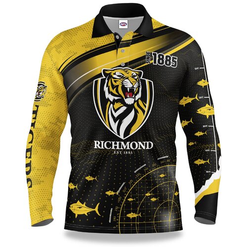 Richmond Tigers AFL Fishfinder Fishing Shirt Polo Sizes S-5XL!