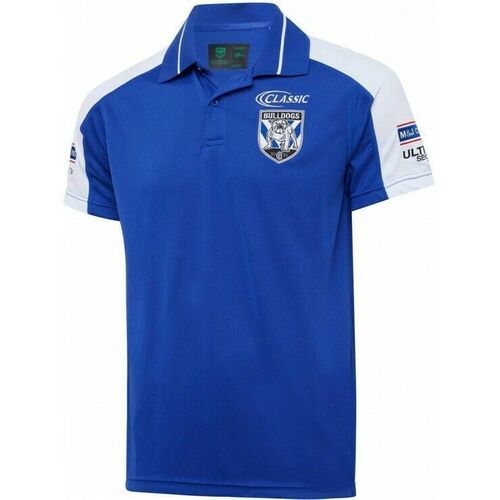 Canterbury Bankstown Bulldogs NRL Players Media Polo Shirt Sizes S-5XL! T0