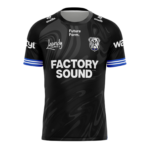 Canterbury Bulldogs NRL 2026 O'Neills Black Training T Shirt Kids Sizes 6-13!