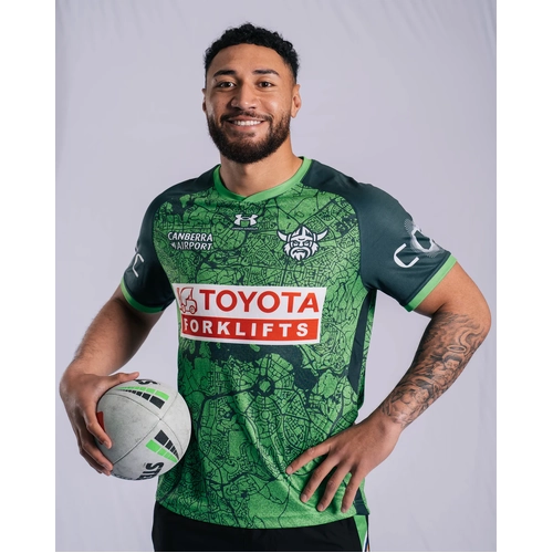 Canberra Raiders NRL Under Amour 2026 Players Run Out Shirt Sizes S-5XL!
